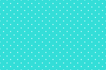 Seamless polkadot pattern with circles on blue background. Repeated polka dot design with light blue confetti. Vector