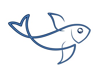 The stylized sea Fish symbol.
