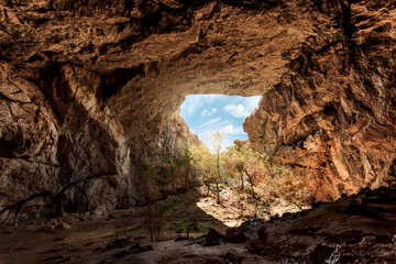 Underground cave Ak Mechet. South Kazakhstan