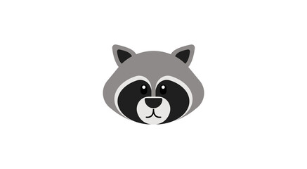 Raccoon face vector isolated icon. Emoji illustration. Raccoon vector emoticon