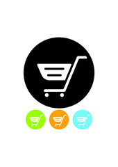 Shopping cart vector icon