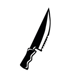 Knife set sketch engraving vector illustration. T-shirt apparel print design. Scratch board imitation. Black and white hand drawn image.