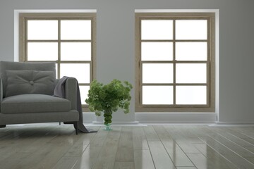 Modern interior design. 3D illustration