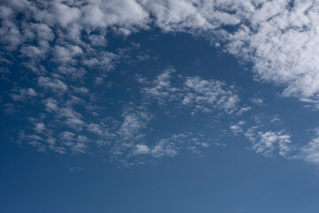 blue sky on a sunny day with clouds