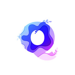 Letter Q logo in Paper Cut Concept, Colorful Multi-Layers Wave Abstract Pattern in White Background, Vector
