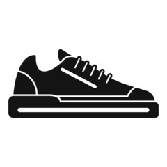 Sneaker shoe icon simple vector. Run footwear