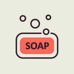 Soap vector icon. Hygiene sign