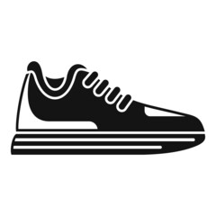 Training sneaker icon simple vector. Sport shoe