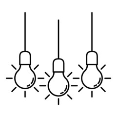 Naklejka premium Lightbulb Idea Flat Icon Isolated On White Background