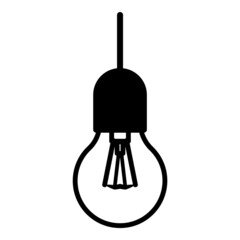 Lightbulb Idea Flat Icon Isolated On White Background