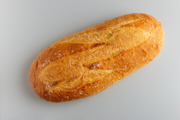 fresh white bread on white background natural light