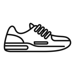 Rubber sneaker icon outline vector. Sport shoe