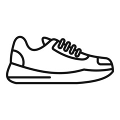 Clean sneaker icon outline vector. Sport shoe