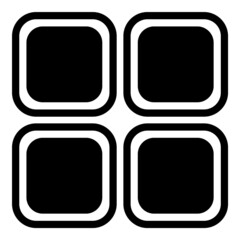 Square Flat Icon Isolated On White Background