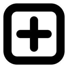 Obraz premium Square Flat Icon Isolated On White Background