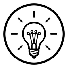 Lightbulb Flat Icon Isolated On White Background