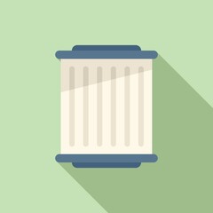Clean pool filter icon flat vector. Cleaning pump