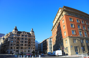 Obraz premium bilbao bilbo calle casas fachadas país vasco 4M0A0285-as22