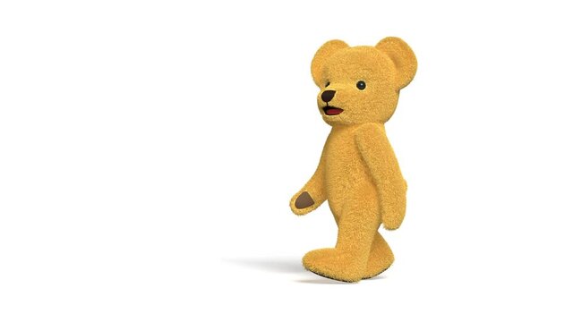 3D animation - Animation of a bear that keeps walking.