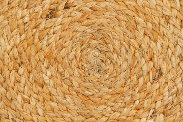 Brown circle jute textured material background