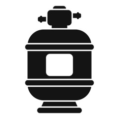 Pool tank service icon simple vector. Cleaning pump