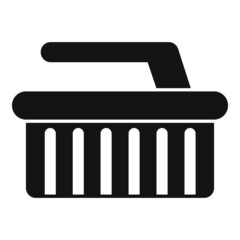 Clean brush pool icon simple vector. Pump maintenance