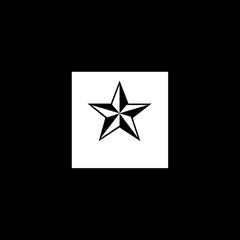 black and white star illustrations in photoshop