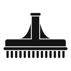 Brush pool icon simple vector. Cleaning swimming