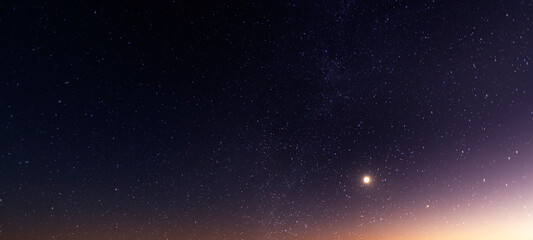 Obraz na płótnie Canvas Beautiful starry sky background with. Night sky.
