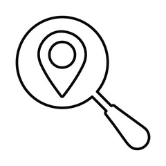 Location, search outline icon. Line vector design.