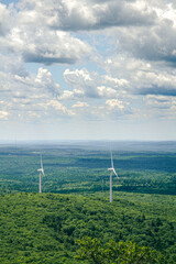 Wind turbines in the mountains