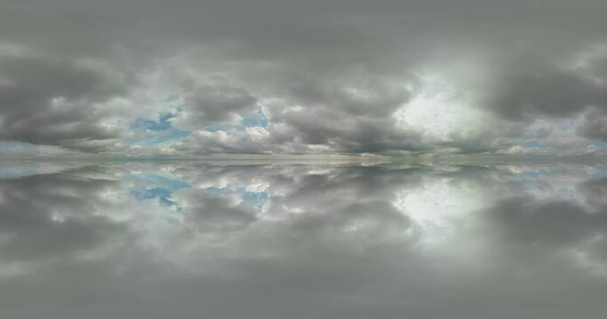sky 360 equirectangular hdr spherical mirror, panoramic clouds environment map landscape projection. High quality 4k footage