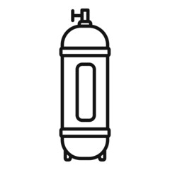 Pool oxygen tank icon outline vector. Cleaning pool