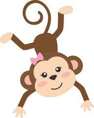 Girl Monkey with Flower