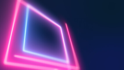 Naklejka premium Abstract Glowing Lines Neon Lights Background