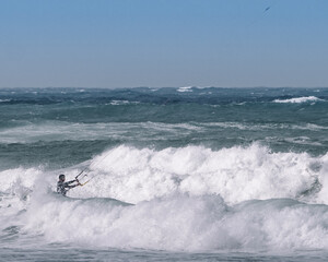 surfing in the sea