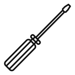 Screwdriver icon outline vector. Screw tool