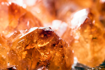 Obraz na płótnie Canvas Close up of Semi-Precious Crystal Stone with Jagged Spiritual Edges