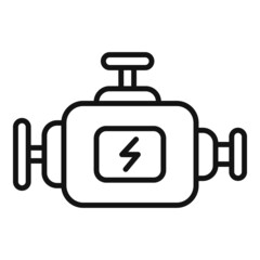 Check motor icon outline vector. Car inspection
