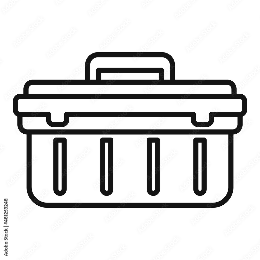 Wall mural car tool box icon outline vector. auto garage