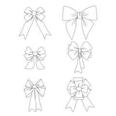 Beautiful bows vector elements collection