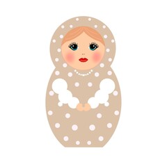 russian doll isolated on white, matrioshka, matrioska, matrioscka