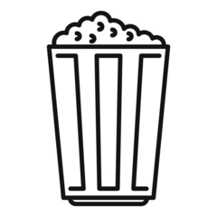 Cinema popcorn icon outline vector. Movie festival