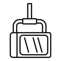 Obraz premium Cinema light icon outline vector. Video film