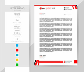 A4 size Business letterhead template. This modern creative and elegant letterhead is a must for your office. 2 theme colorwork, black, and others.