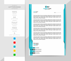 A4 size Business letterhead template. This modern creative and elegant letterhead is a must for your office. 2 theme colorwork, black, and others.