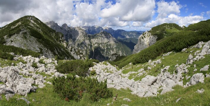 Panoramic View Of The Julian Alps, Slovenia
