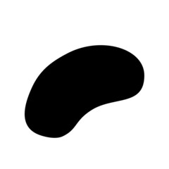 Random black spot. Stone shape vector