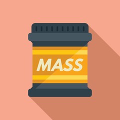 Health mass protein icon flat vector. Sport nutrition
