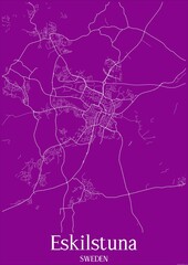 Purple Map Eskilstuna Sweden 